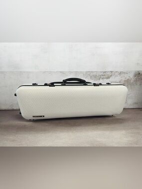 Christina White Hard Case Violin Case with Black Trim
